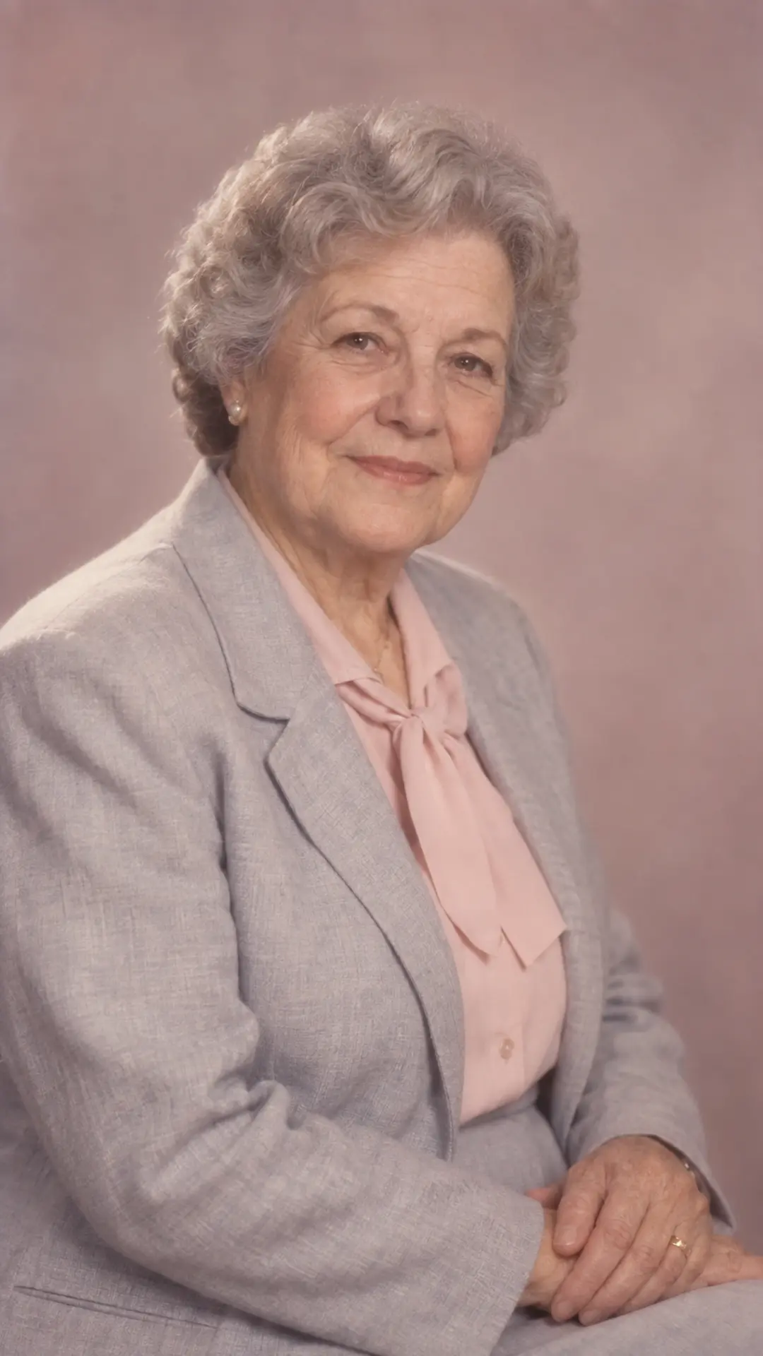 Soft-focus 1980s-style portrait preserving natural age and expression lines